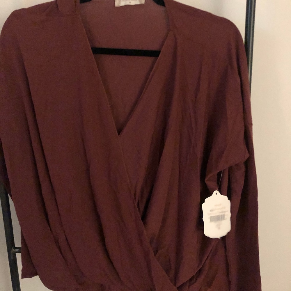 Long Sleeve Wrap Top